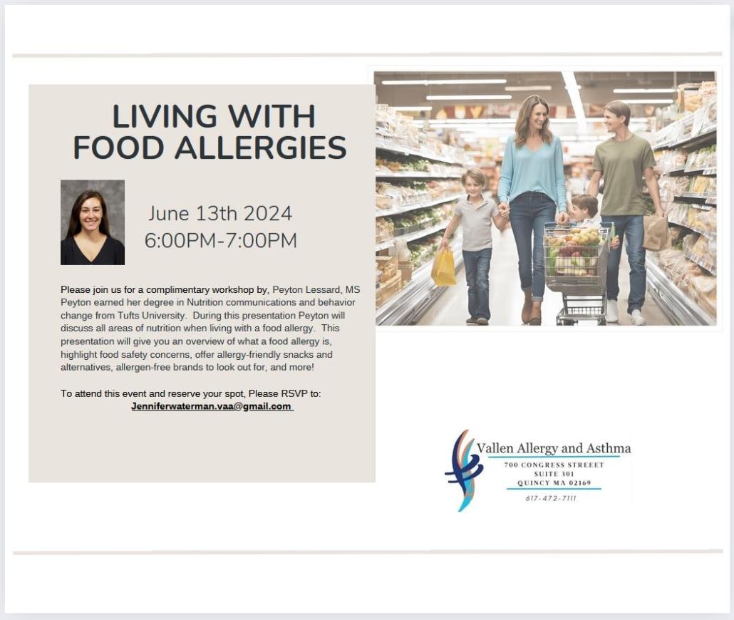 living with allergies complementary workshop